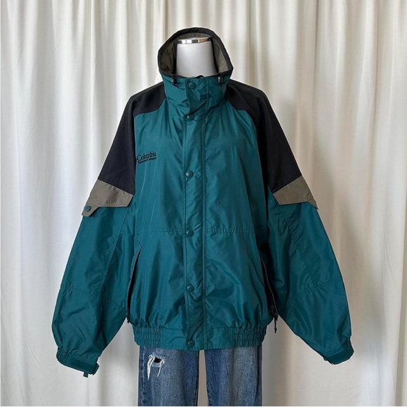 Columbia Sportswear Company Other - Vintage Columbia Skidaddle Blue Full Zip Mesh Lined Windbreaker Jacket XL Winter